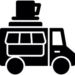 Canvas Print - Coffee Truck Icon