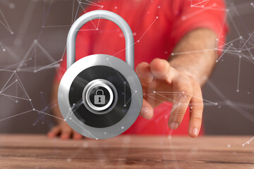 security data code digital in hand