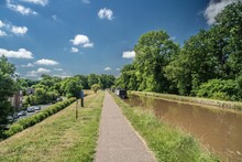 Nantwich Canal Walkway Sunny Day Landscape
