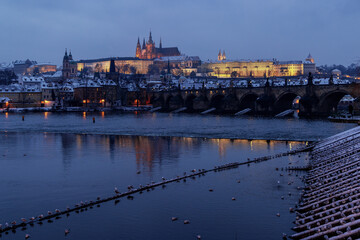 Poster - Hradcany in winter time, Prague, Czech Republic