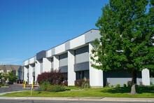 Exterior View Of Office Building In Industrial Area