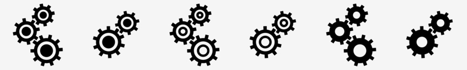 Wall Mural - gears icon teamwork gears set | gear icon gearwheels vector cogwheels illustration cogs logo | gears