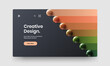 © kitka - Clean realistic balls magazine cover layout. Amazing annual report design vector template.