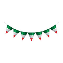 Poster - mexican flag in garlands