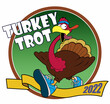 A turkey bird runs the annual race.