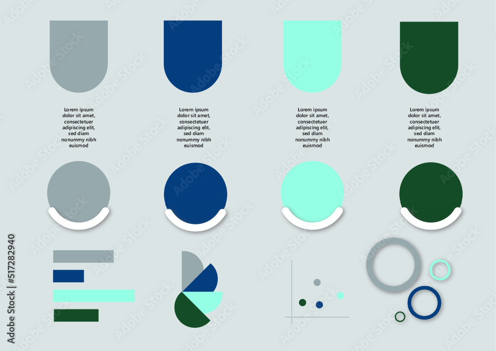 info graphic design, rounded icons for all needs use Stock Vector ...