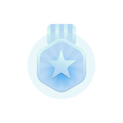 Poster - Medal with shape star design vector