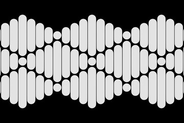 Poster - 3d illustration black  and white  geometric pattern . Geometry  background, pattern