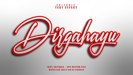 Sticker - 3D Dirgahayu Indonesia Text Effect For Illustrator