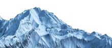 Snowy Mountains Isolate On White Background 3d Illustration