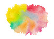 colorful Isolated watercolor splatter stain, Hand drew watercolor splash vector, Multicolored watercolor splash 