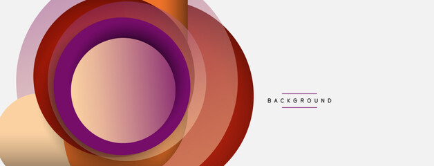Circle and round shapes abstract background. Vector illustration for wallpaper banner background or landing page
