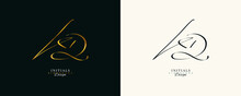 KD Initial Signature Logo Design With Elegant And Minimalist Gold Handwriting Style. Initial K And D Logo Design For Wedding, Fashion, Jewelry, Boutique And Business Brand Identity