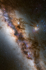 Wall Mural - milky way and galactic core. long exposure photograph.