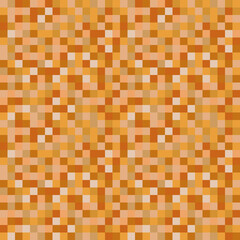 Poster - Pixel pattern orange. Old game texture for walls. Game pixel texture orange.
