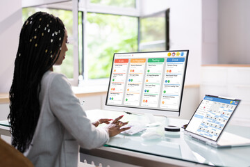 Poster - Kanban Project Management Software On Laptop
