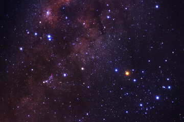 Wall Mural - Scorpio constellation and the center of the milky way galaxy,Long exposure photograph, with grain