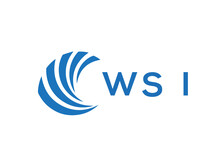 WSI Flat Accounting Logo Design On White Background. WSI Creative Initials Growth Graph Letter Logo Concept. WSI Business Finance Logo Design.
