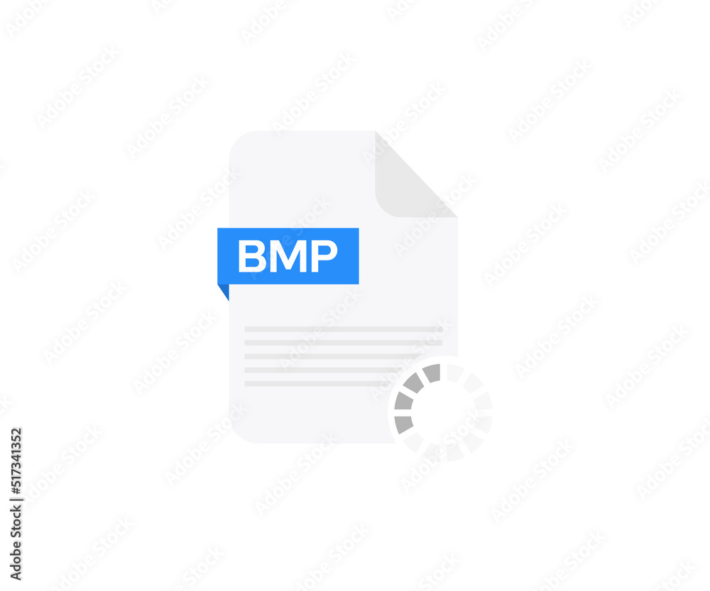 BMP file logo design. BMP file conversion square vector design and illustration.