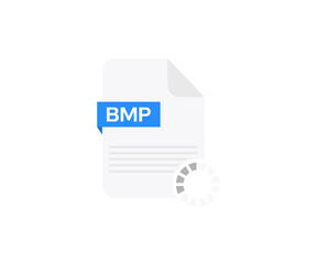 Poster - BMP file logo design. BMP file conversion square vector design and illustration.