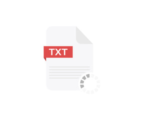 Poster - TXT file logo design Text document type. Document file  vector design and illustration.