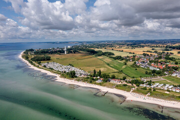 Horchturm bei Pelzerhaken, Alter Fernmeldeturm, Blick auf die Ostseeküste, Campingplatz bei Rettin, Neustadt in Holstein, Schleswig-Holstein, Deutschland