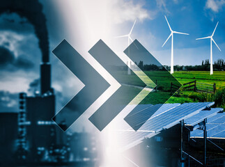 energy transition from fossil fuel to green energy.