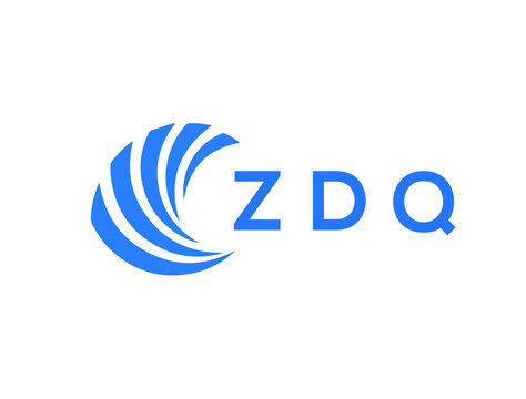 ZDQ Flat accounting logo design on white background. ZDQ creative initials Growth graph letter logo concept. ZDQ business finance logo design.
