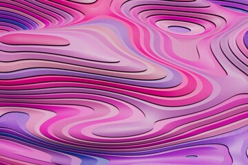 Poster - abstract background. wavy texture in pink and purple. circles, divorces. 3d render. 3d illustration