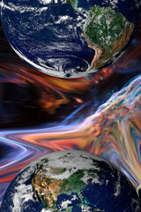 Wall Mural - earth in space/nebula effect