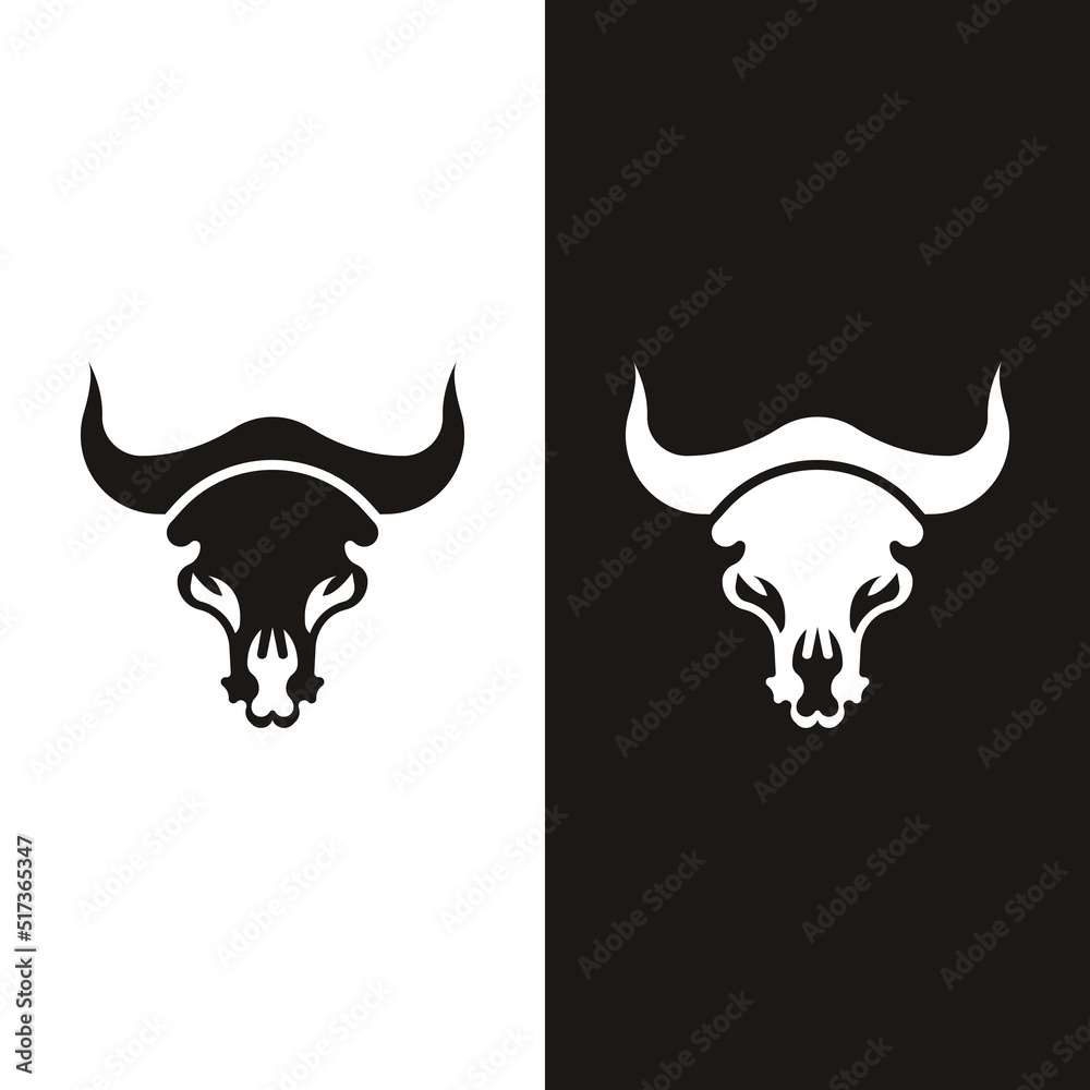 Bull head logo vector icon Stock Vector | Adobe Stock
