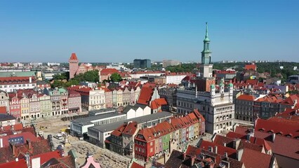 Wall Mural - Beautiful architecture of the Main Square in Poznan at summer. Poland