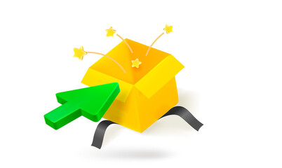 Poster - Сhoice a present concept. 3d vector icon