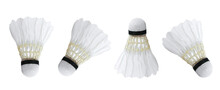 Shuttlecock Or Badminton On White Background
