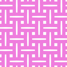 Pink Basket Weave Grid Seamless Illustration