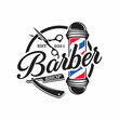 © pervector - Vintage Barbershop Logo Vector Template