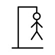 Hangman or hang man guessing game icon line art vector icon for apps and websites