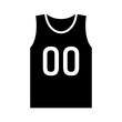 Sports jersey shirt with number flat vector icon for sports apps and websites