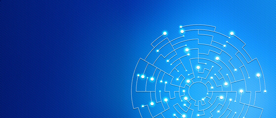 Blue abstract labyrinth background 