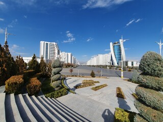 City center of Ashgabat, Turkmenistan 