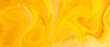 © Lazartivan - Fluid Art. Abstract golden orange backdrop. Yellow and orange paint pigment background