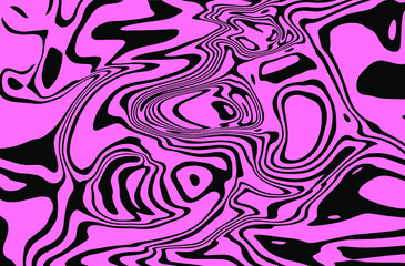 Aufkleber - Psychedelic trippy background in black, pastel pink and blue colors. The 70s retro lava style.