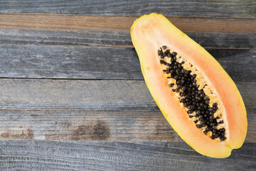 Wall Mural - Papaya Cut in Half