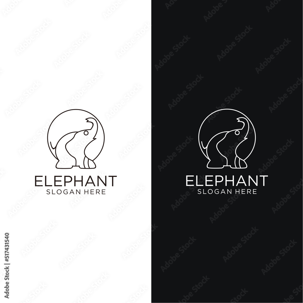 Elephant logo design icon template Stock Vector | Adobe Stock