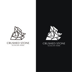 Stone logo design icon template