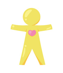 Poster - yellow avatar with heart