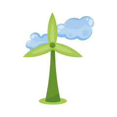 Sticker - windmill turbine green