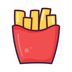 Sticker - french fries fast food