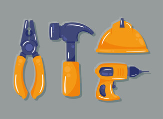 Wall Mural - four technical service tools