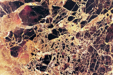 Wall Mural - Black yellow marble pattern, photo texture.